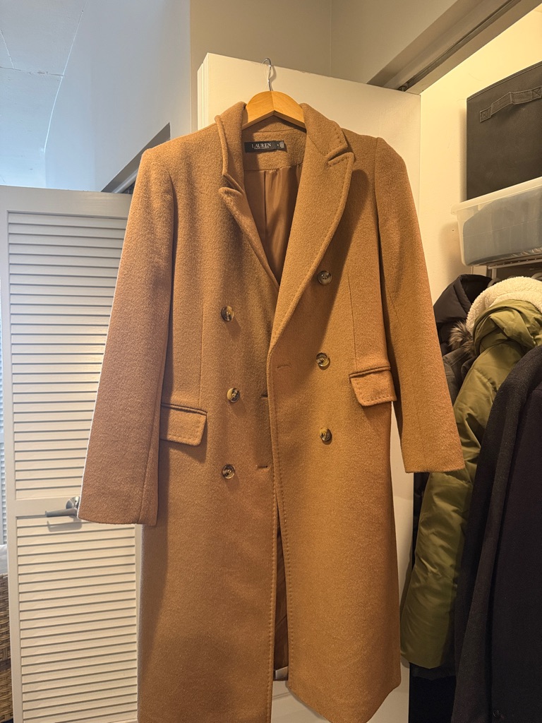 Lauren By Ralph Lauren Double-Breasted Camel Coat